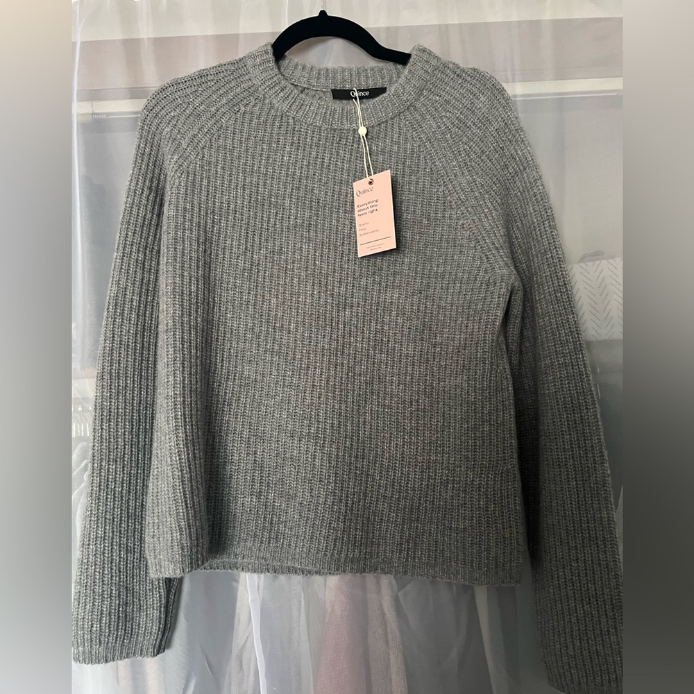Quince grey cashmere sweater